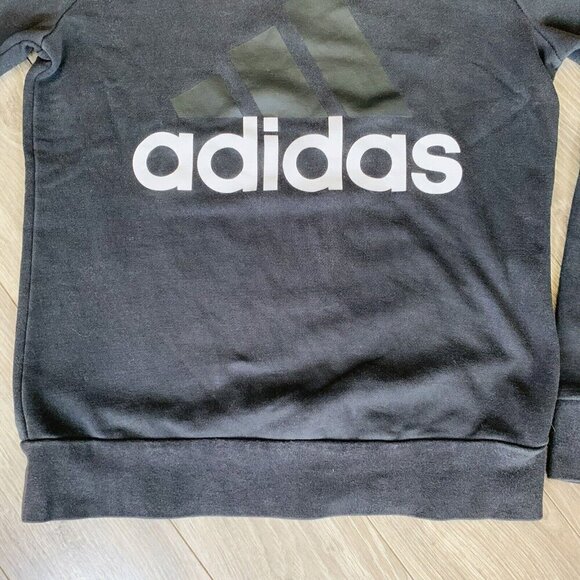 Adidas Women Sweatshirt Running Essentials Black Training Gym S97079 Sz Small - Picture 5 of 9
